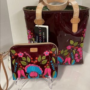NWTS Beautiful Consuela Tote with Wristlet